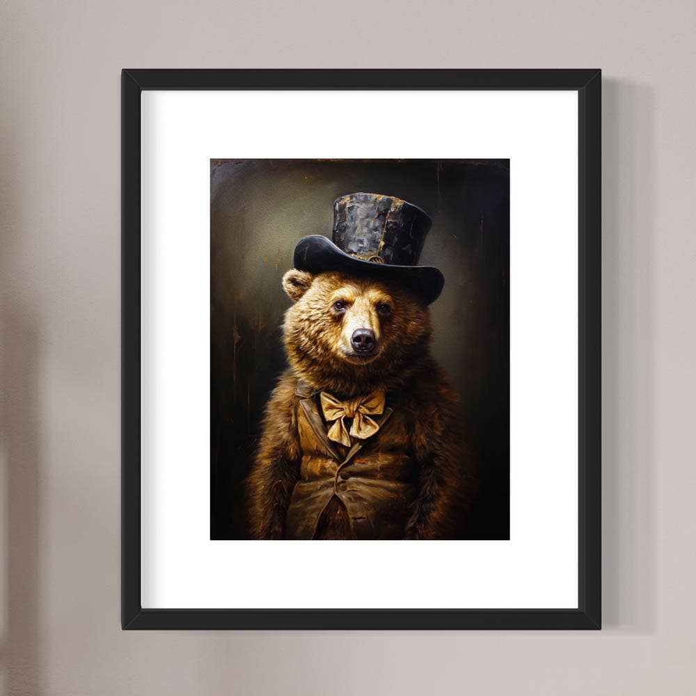 Jasper Johns Bear in Top Hat Art Print