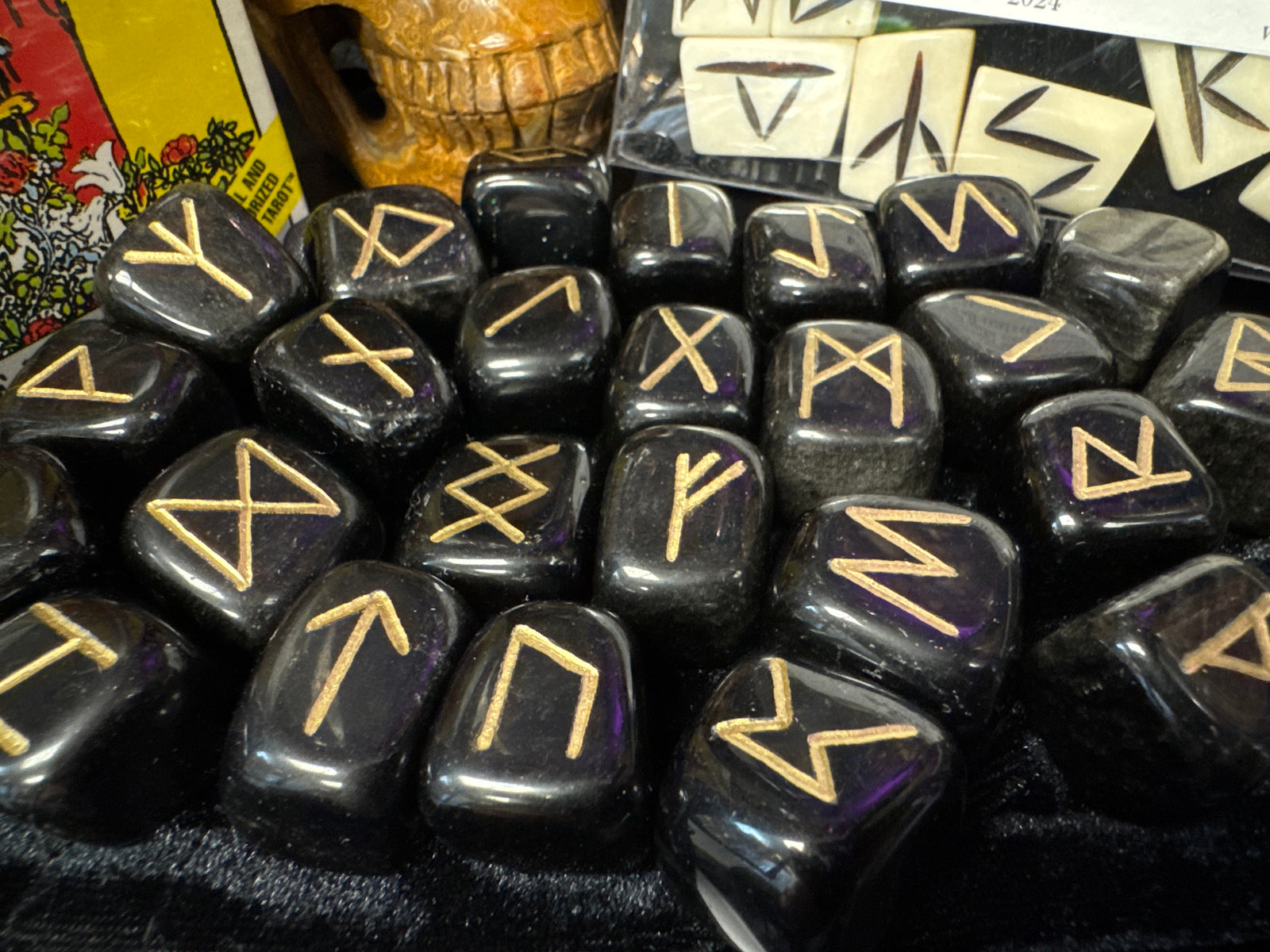 Black Obsidian Runes Set of 25
