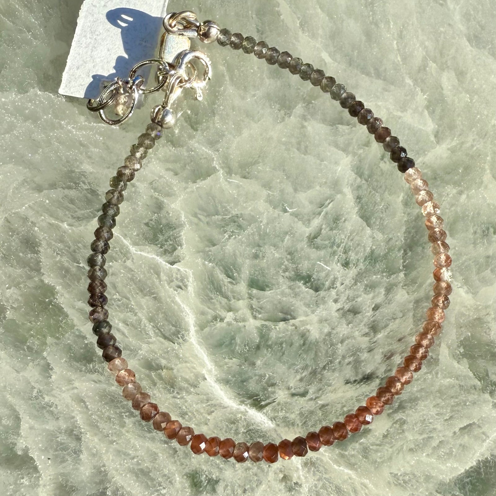 Dainty Faceted Gemstone Bracelet