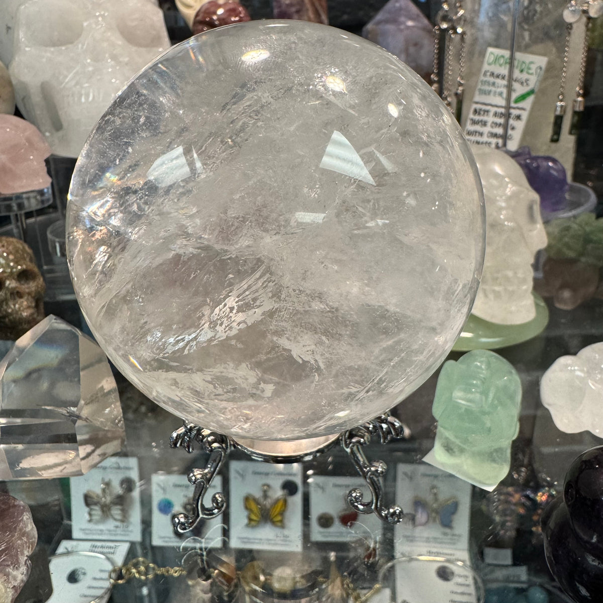 Large Clear Quartz Sphere 932g – Natural Polished Crystal Ball | Substantial Crystal