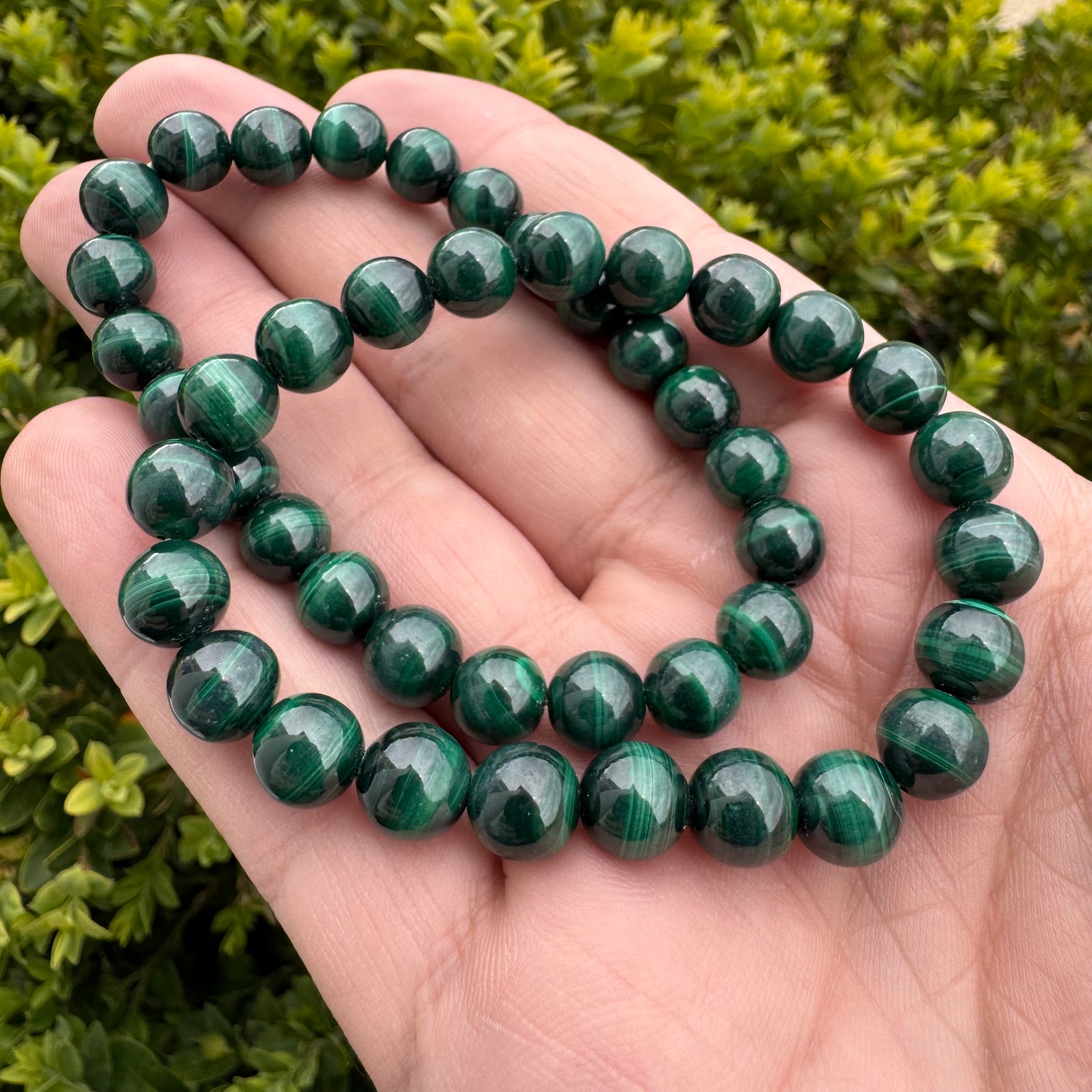 Real Congo Malachite Stretch Bracelet