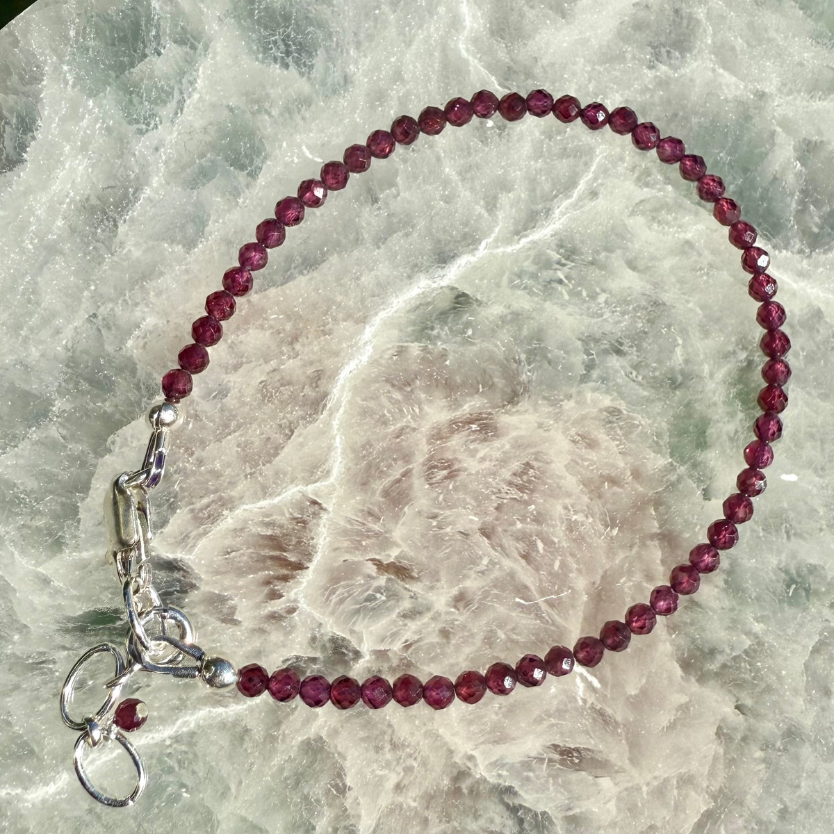 Dainty Faceted Gemstone Bracelet