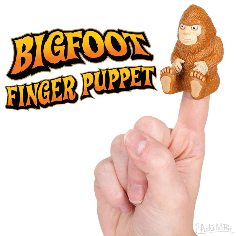 Bigfoot Finger Puppet 🖤 2.25" Soft Vinyl Mini Cryptid