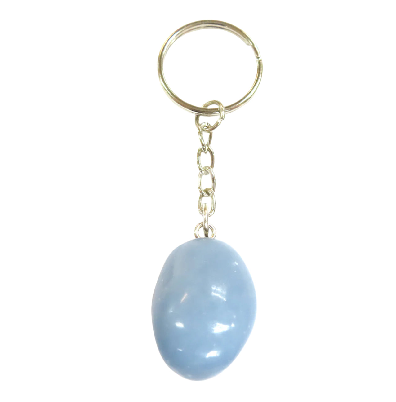 Tumbled gemstone Keychain - Cast a Stone