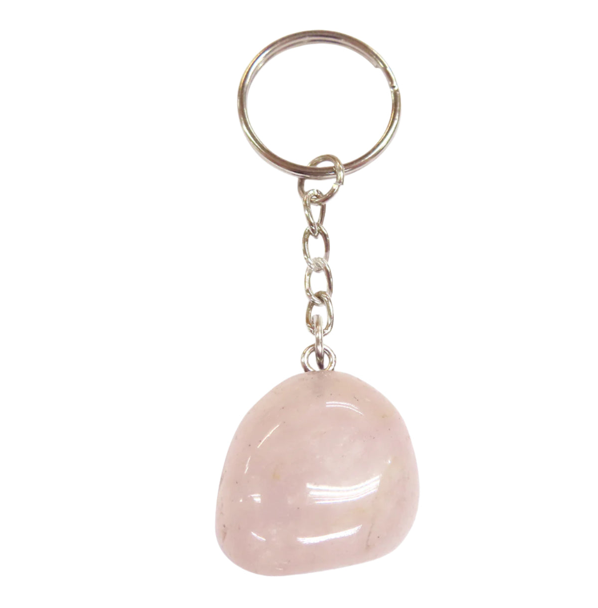 Rose Quartz Tumbled Keychain