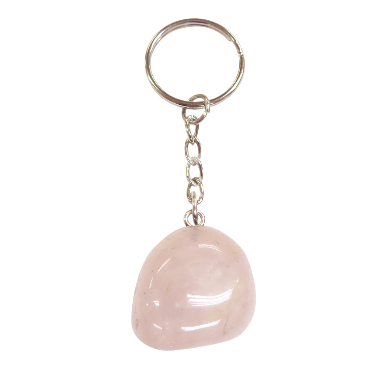 Rose Quartz Tumbled Keychain