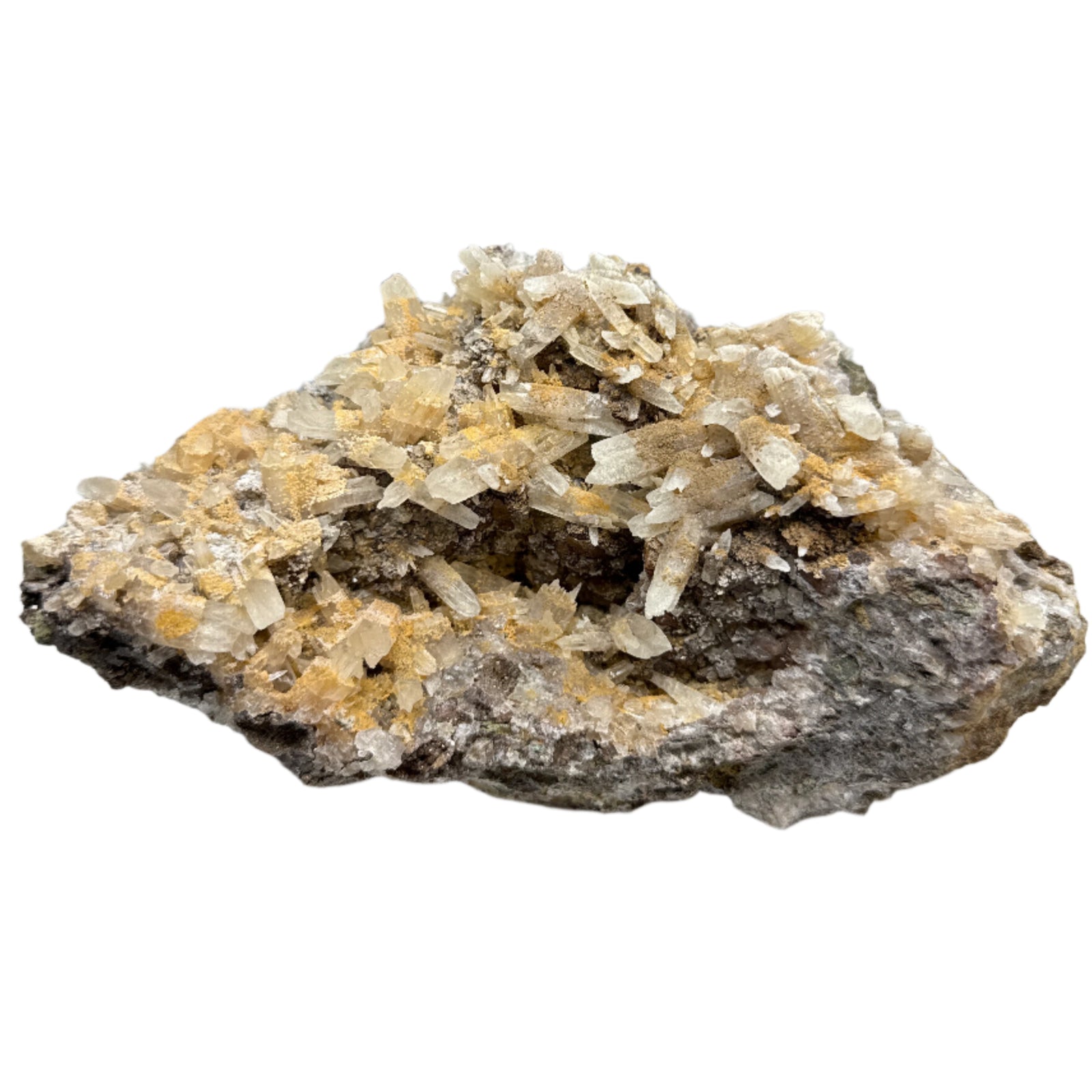 Moroccan Cave Calcite with Hematite Quartz Cluster