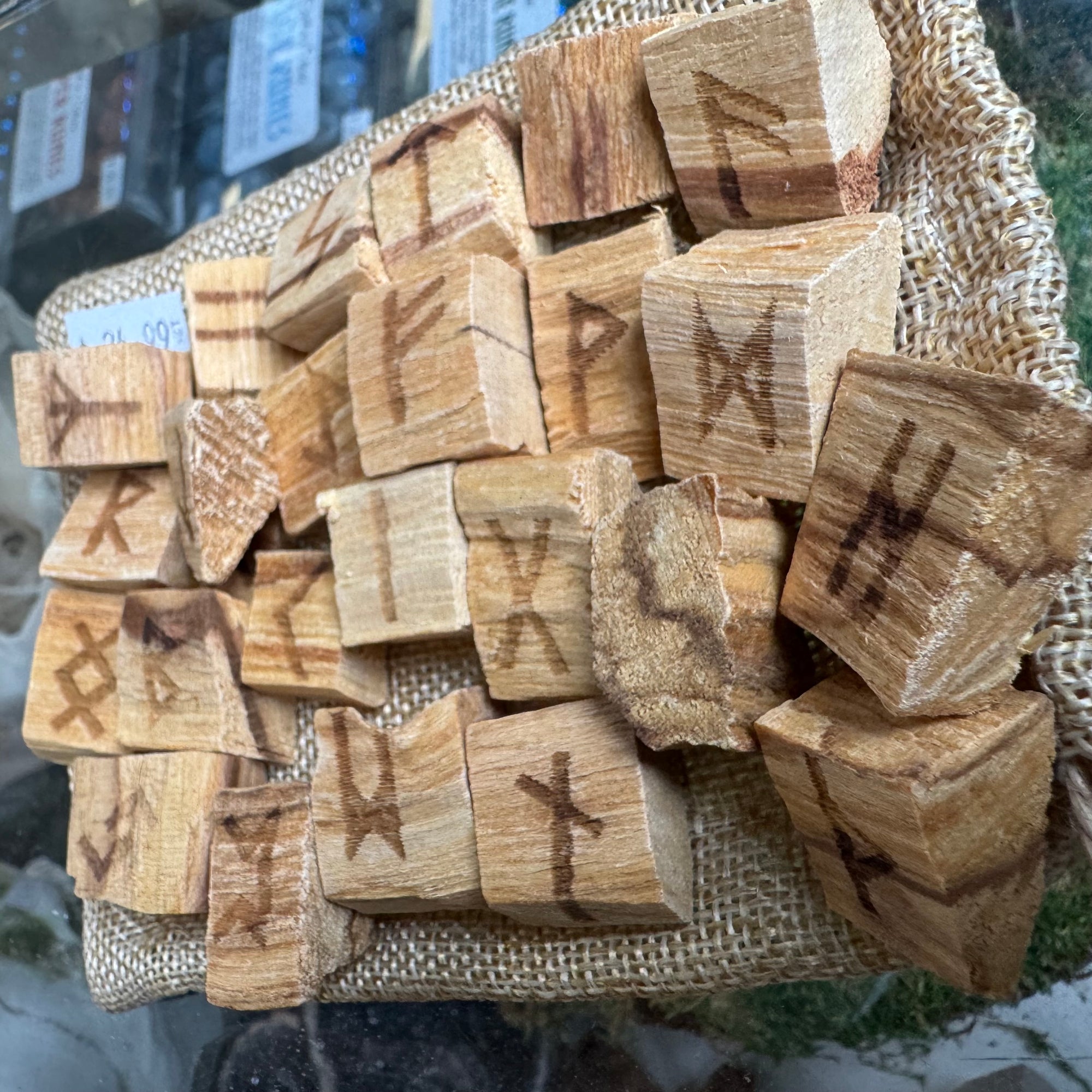 Wooden Futhark Runes Set of 25