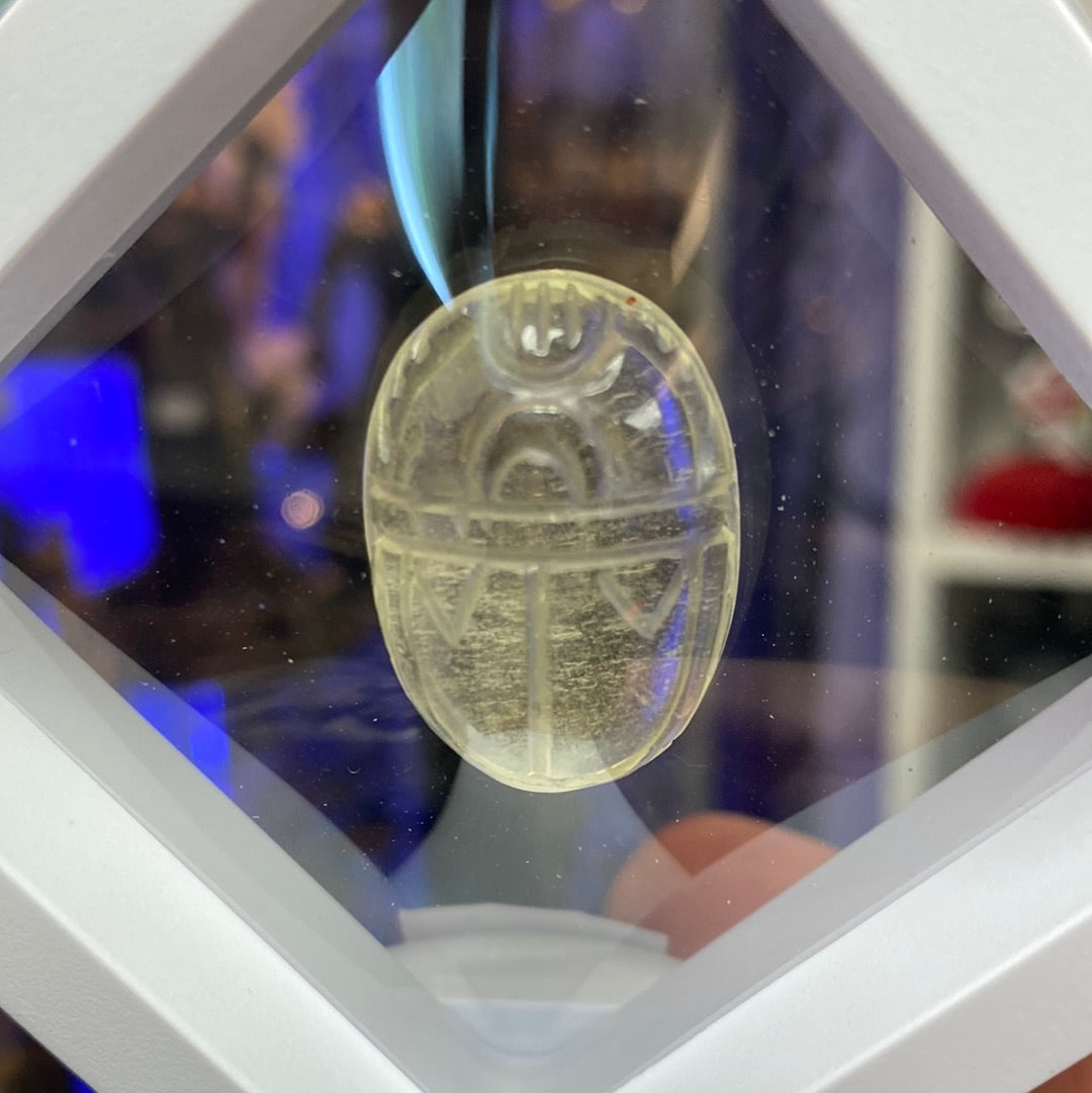 Libyan Gold Tektite Scarab Carving