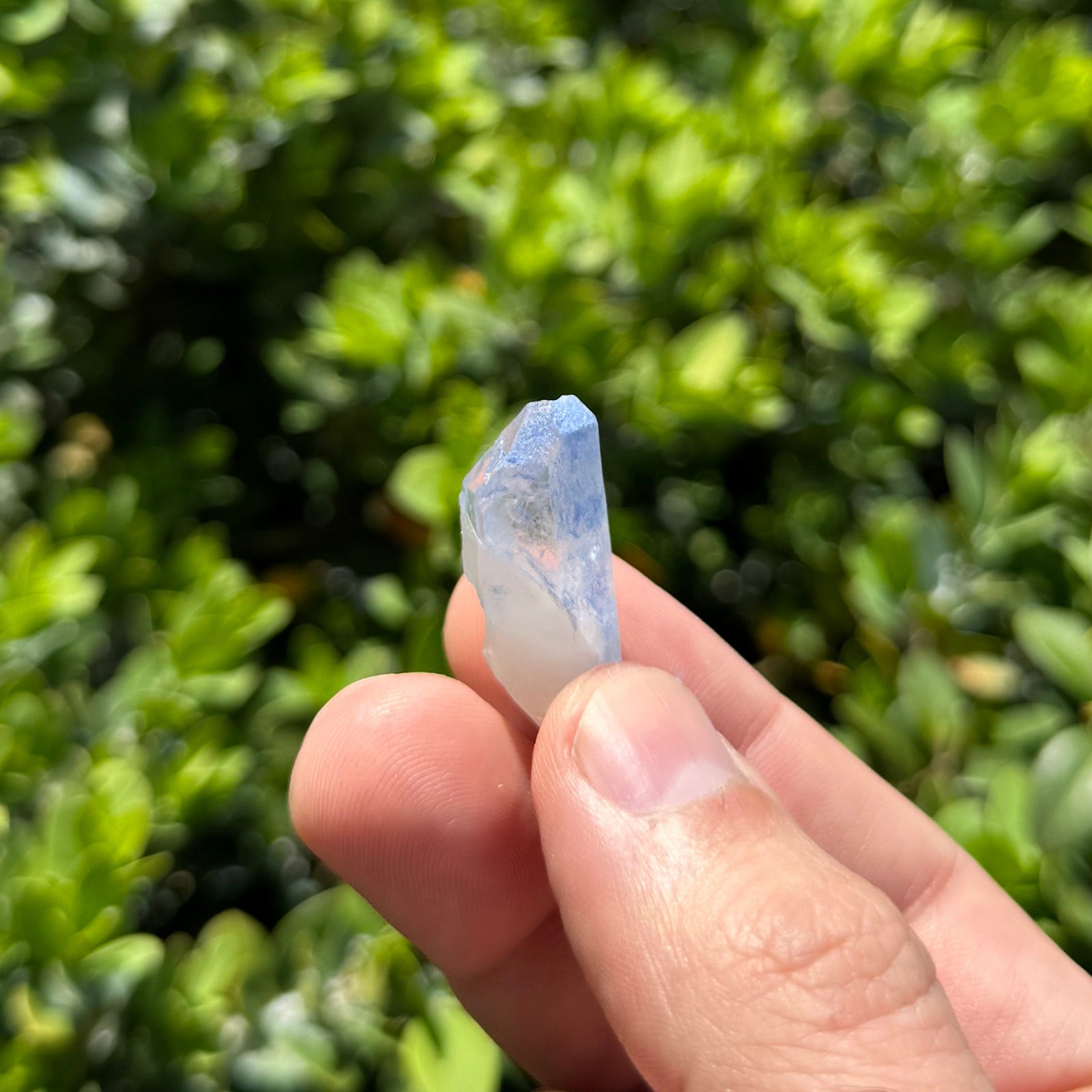 Dumortierite & Clear Quartz Crystal – Stone of Insight, Willpower & Amplified Energy