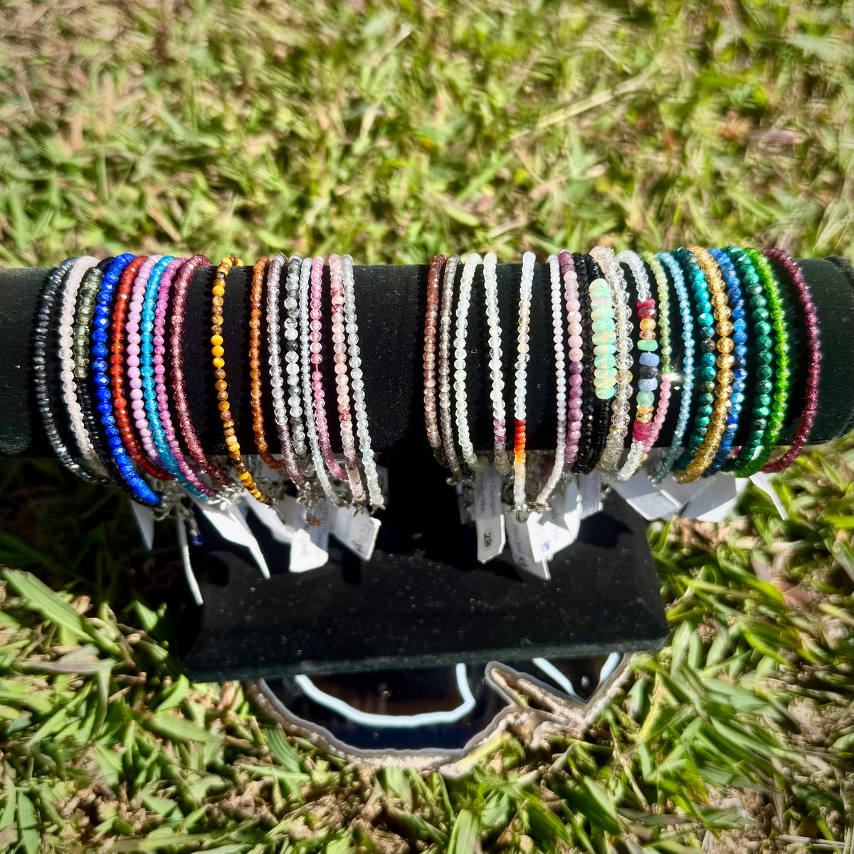 Dainty Faceted Gemstone Bracelet