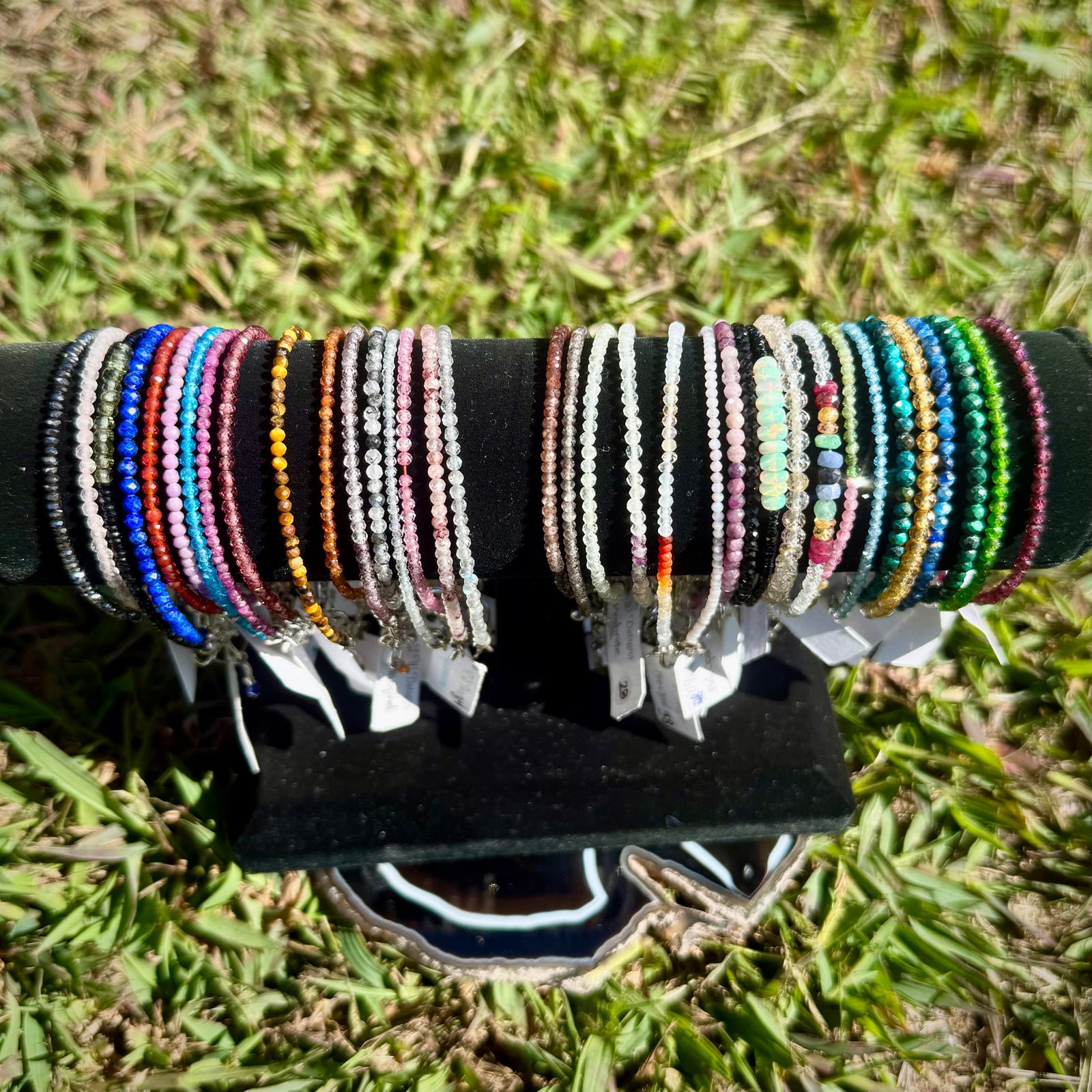 Dainty Faceted Gemstone Bracelet