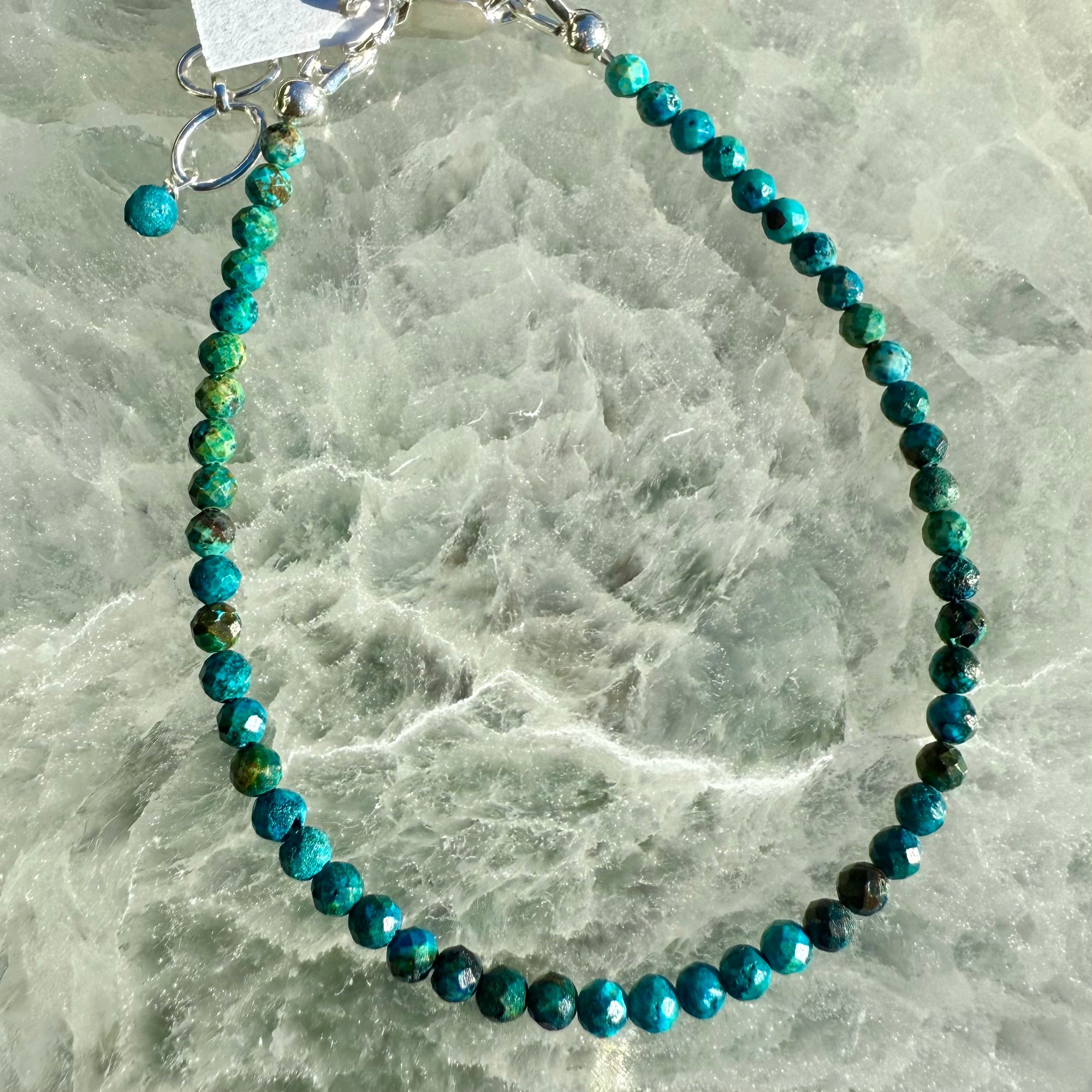 Dainty Faceted Gemstone Bracelet