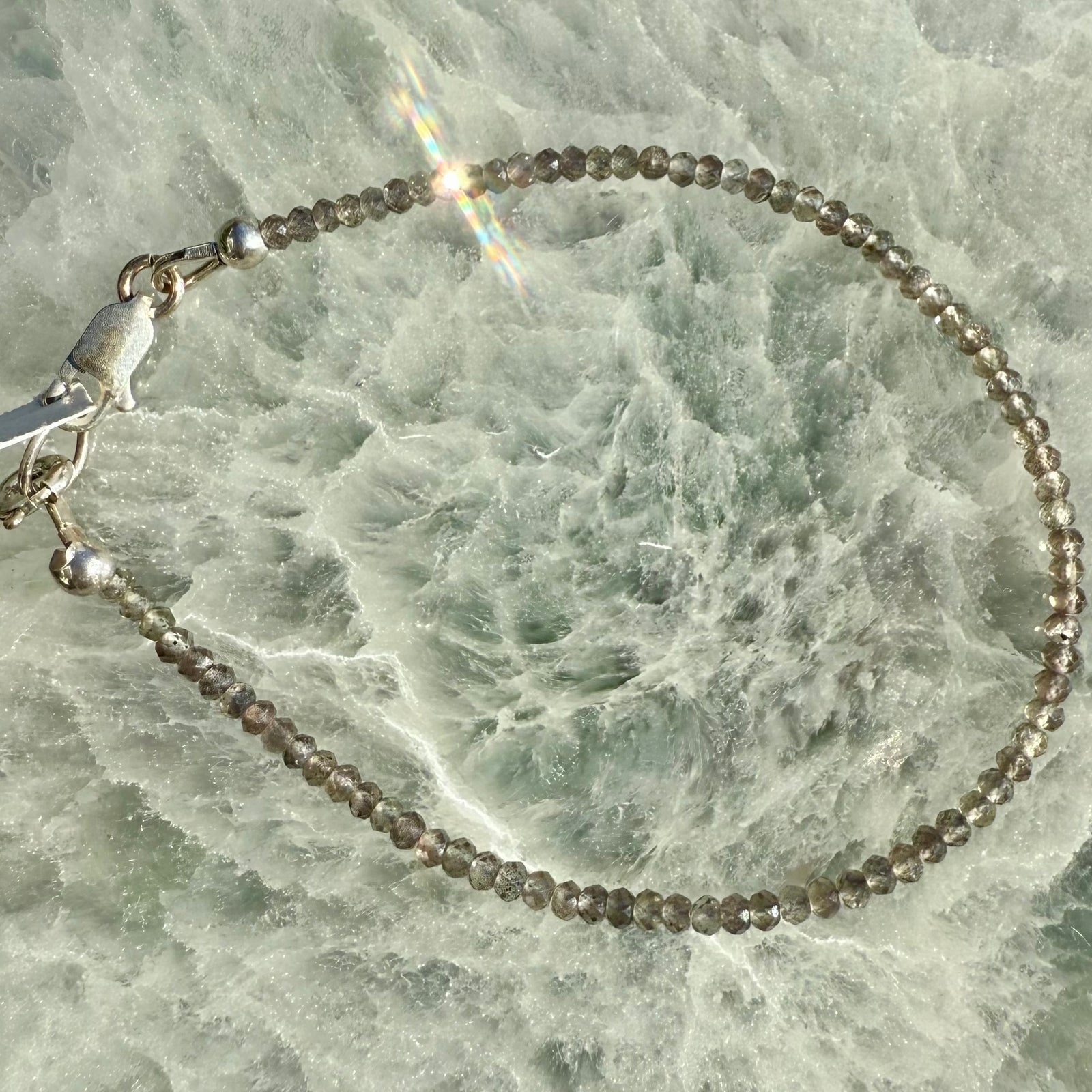 Dainty Faceted Gemstone Bracelet