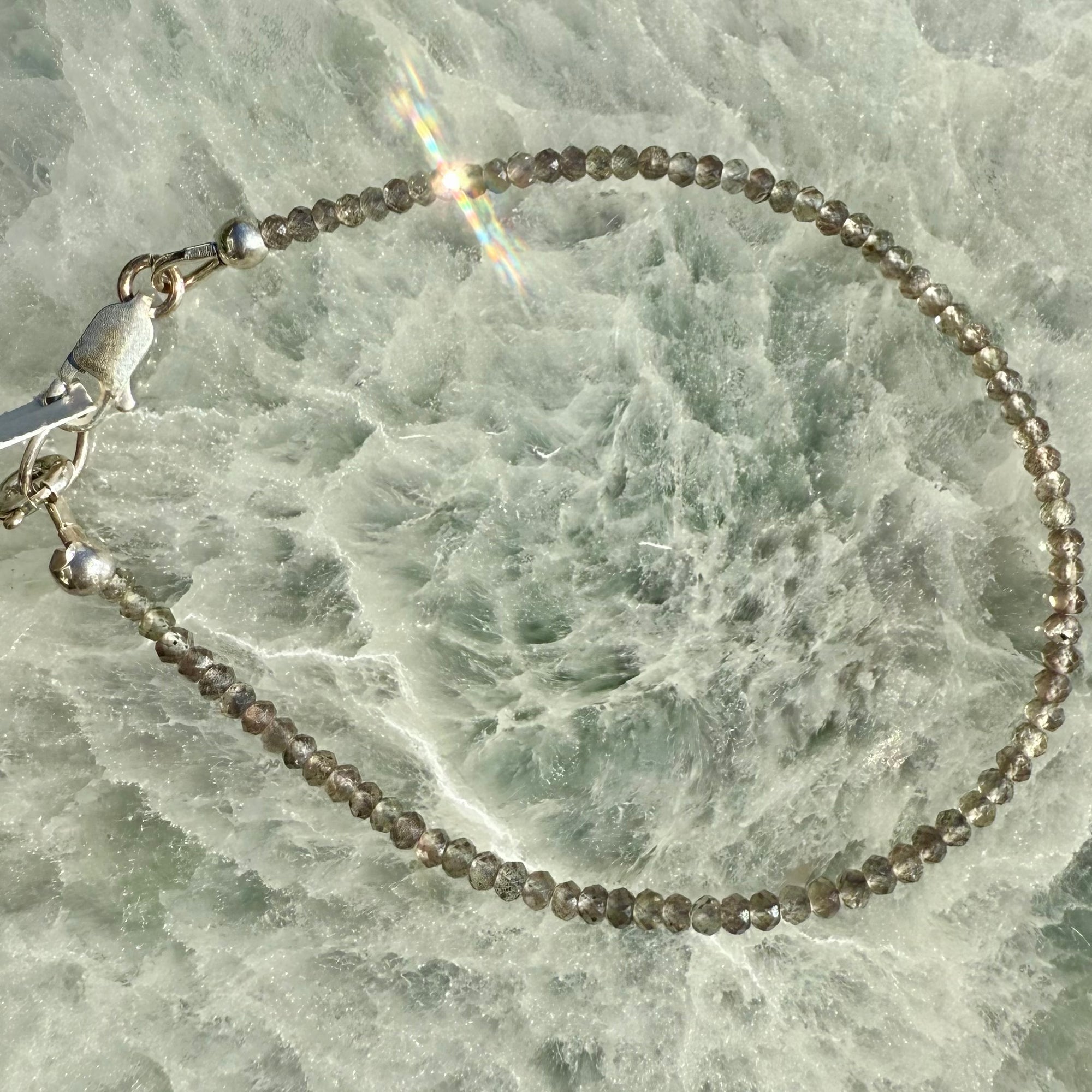 Dainty Faceted Gemstone Bracelet