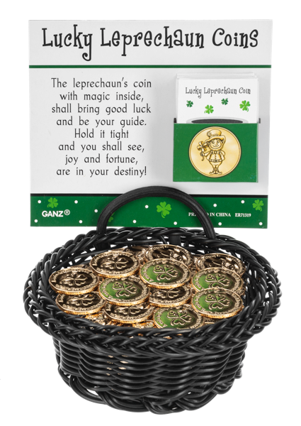 Lucky Leprechaun Coin Pocket Charm – Irish Luck Token