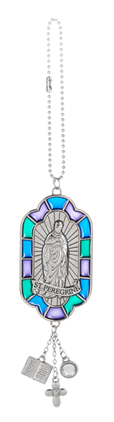 Stained Glass Saint Car Charm