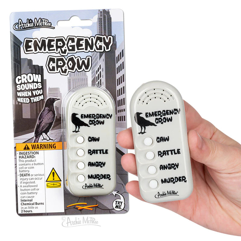 Emergency Crow Noisemaker 🖤 3.5&quot; Electronic Crow Sounds
