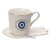 Evil Eye Cup And Saucer White