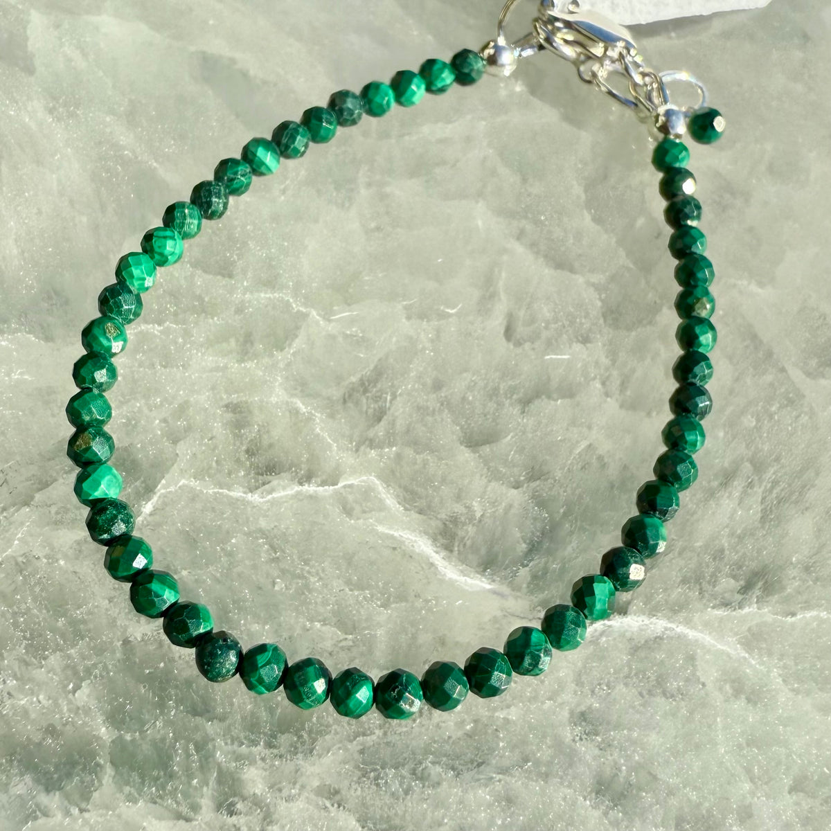 Dainty Faceted Gemstone Bracelet