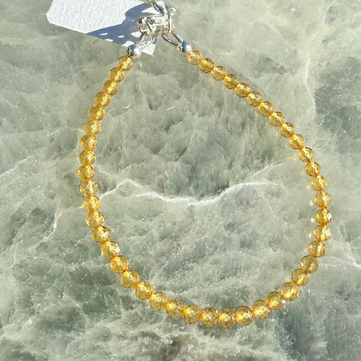 Dainty Faceted Gemstone Bracelet