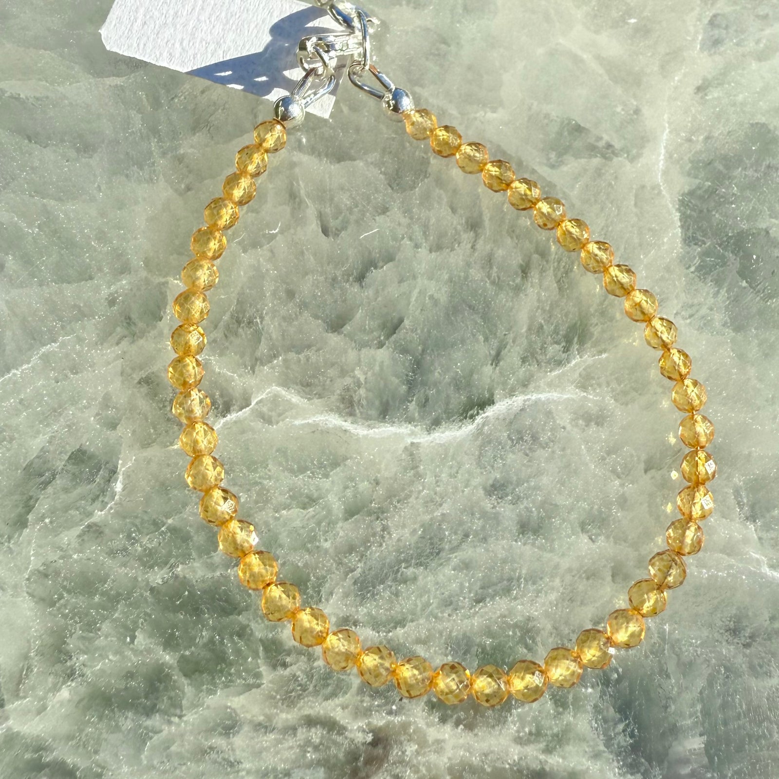 Dainty Faceted Gemstone Bracelet