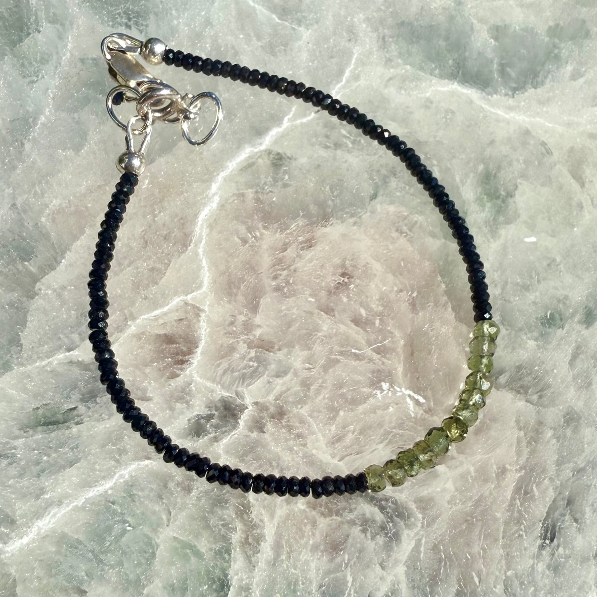 Dainty Faceted Gemstone Bracelet