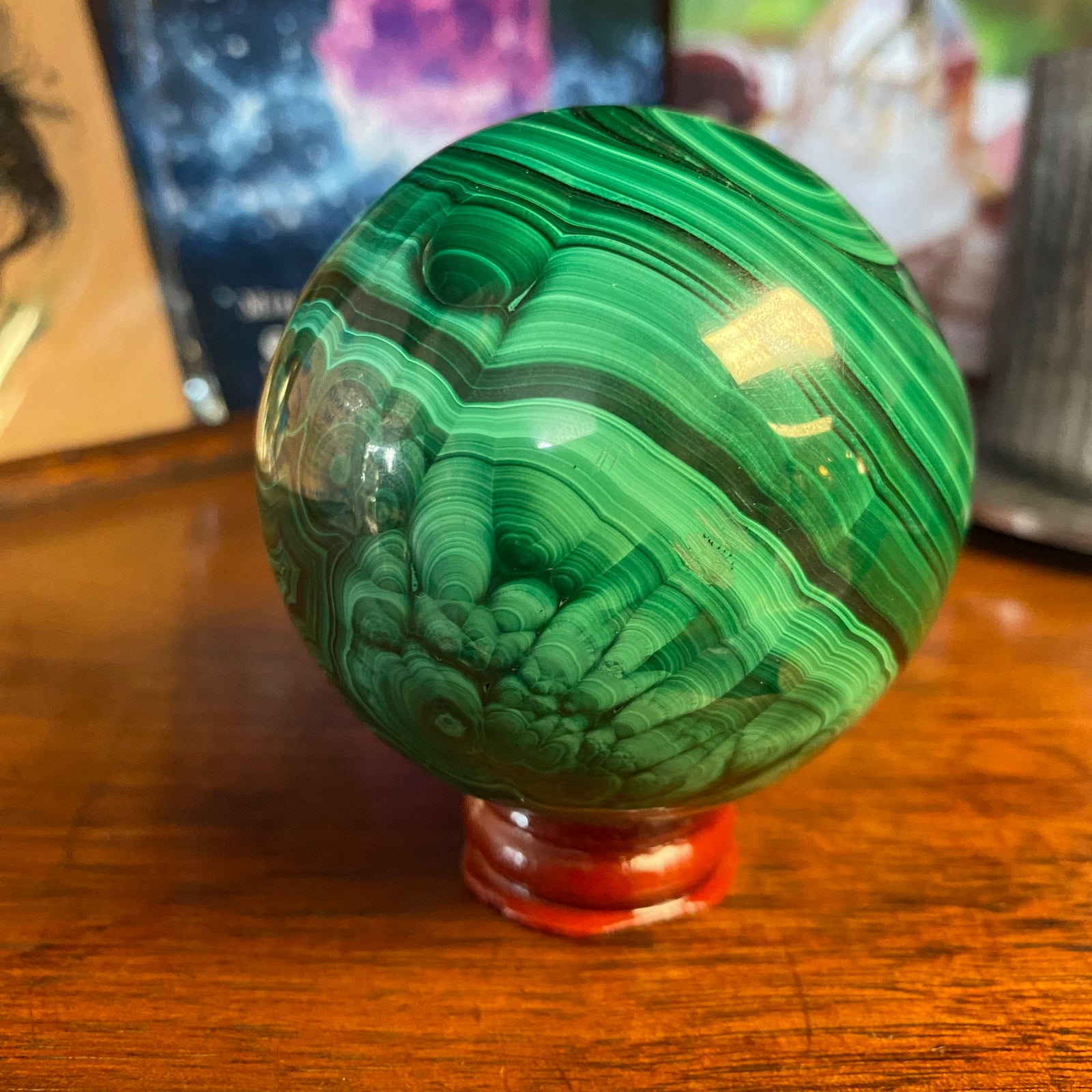 Malachite Polished Gemstone Sphere