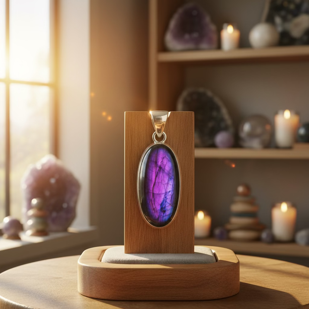 Silvaria Purple Labradorite Pendant