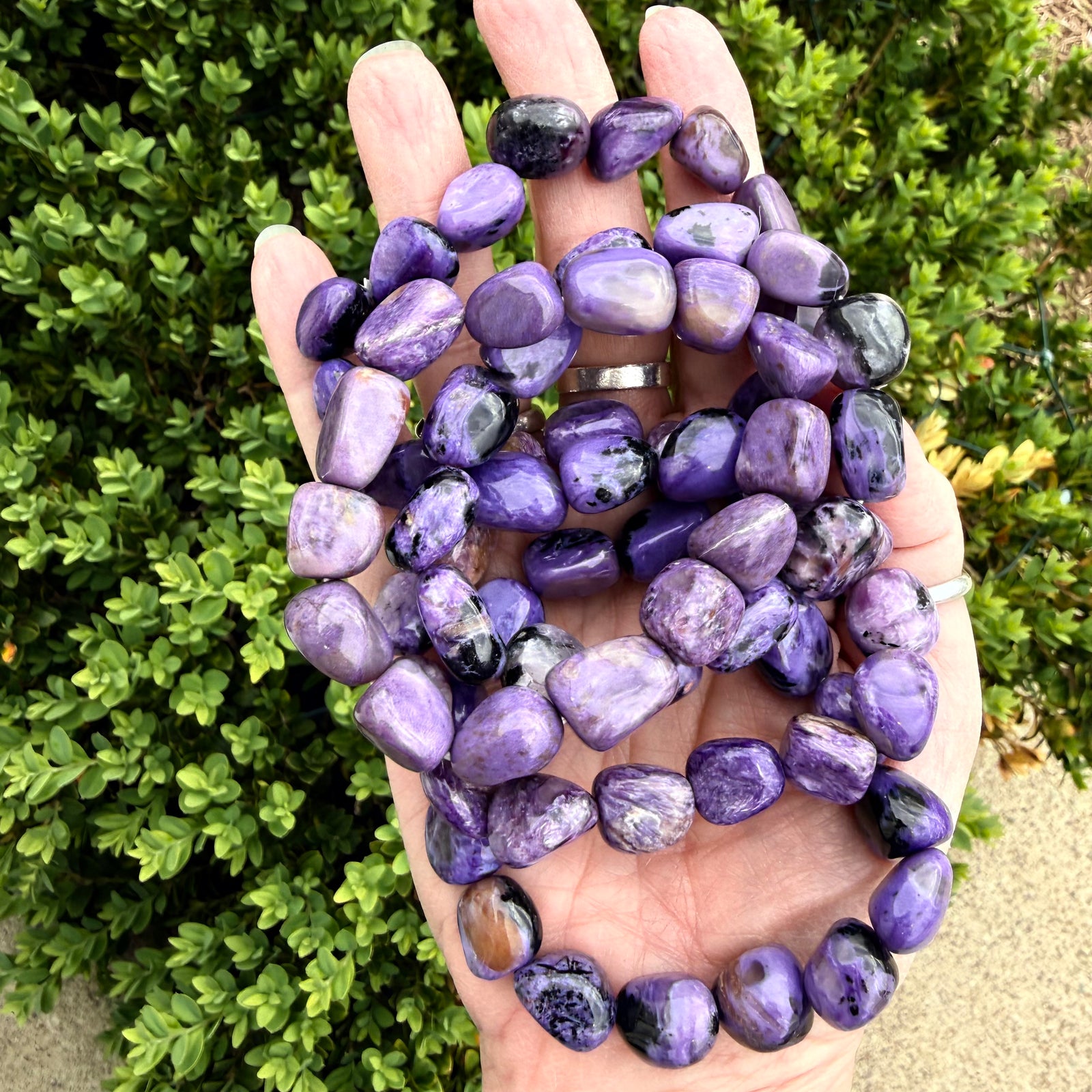 Charoite Tumbled Gemstone Bracelet (Russia)