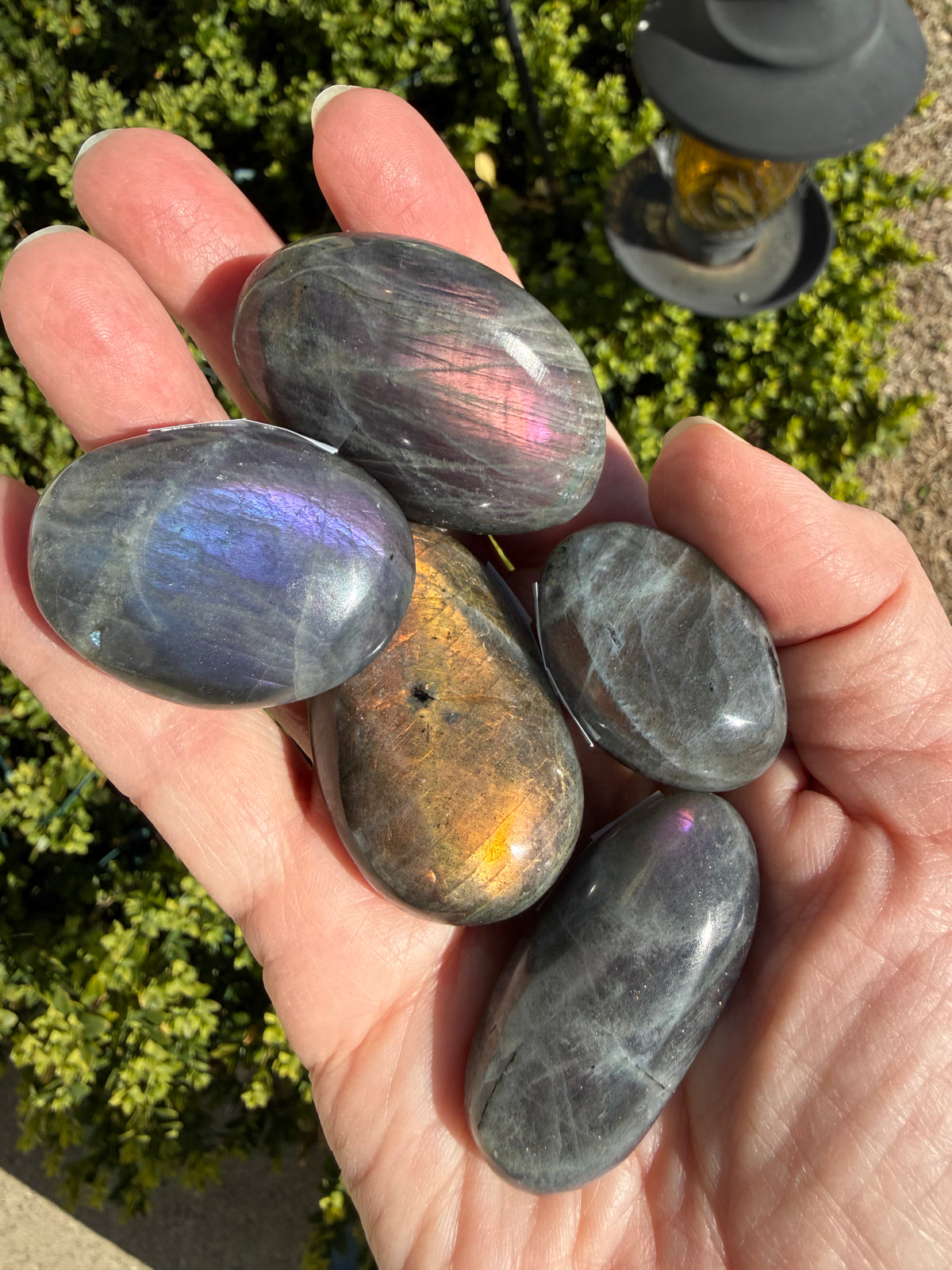 Sunset Labradorite Mini Palm Stone Crystal