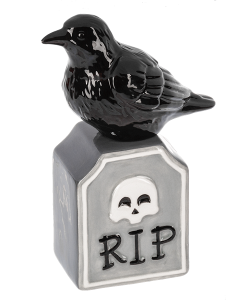 Spooky Stackers - Crow and Gravestone Salt &amp; Pepper Shakers