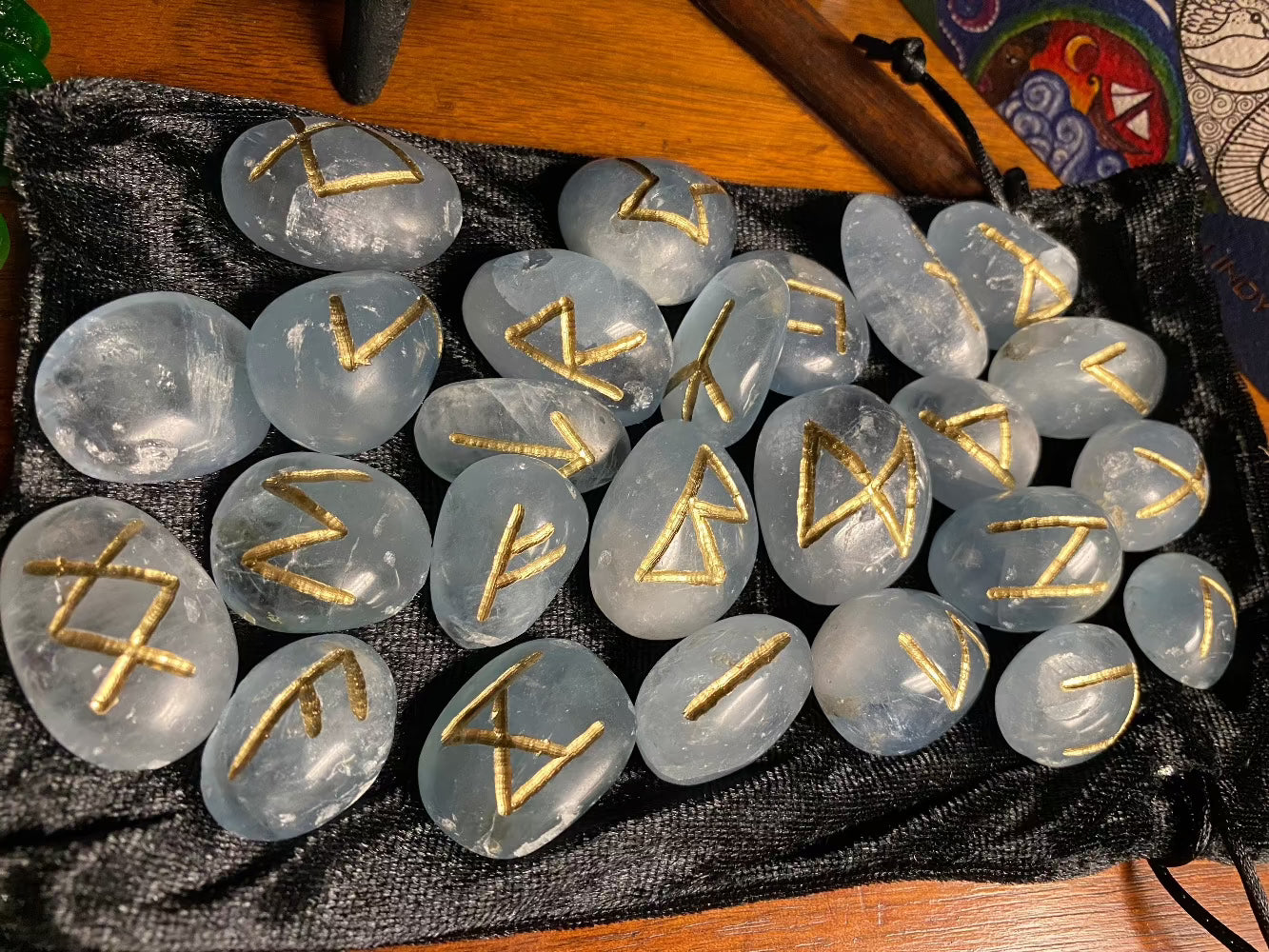 Artisan Celestite Runes Set of 25