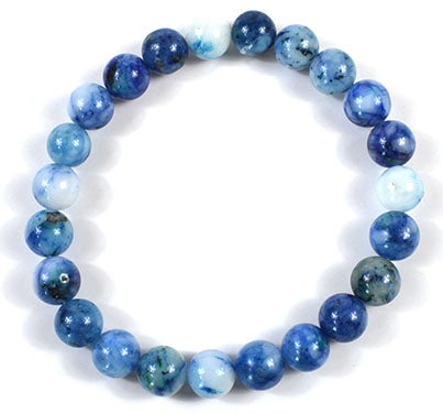 Blue Chrysocolla Bracelet 8mm for Communication &amp; Balance