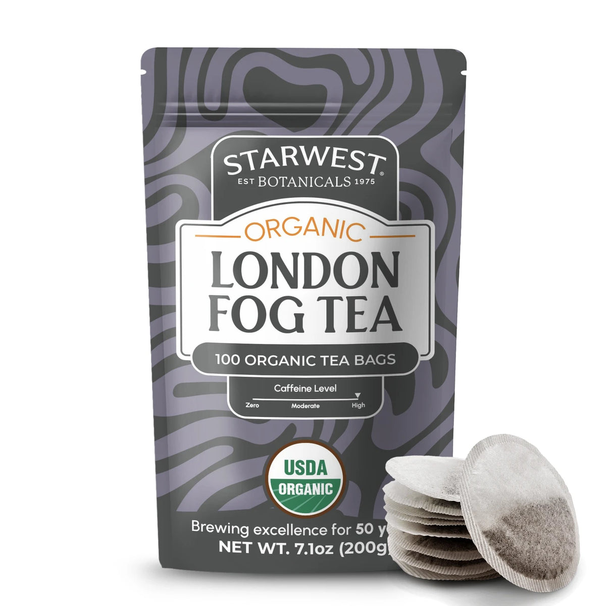 Organic London Fog Tea Bags – Earl Grey Black Tea with Bergamot &amp; Lavender | Aromatic Tea, 20 Bags