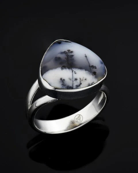 Silvaria Dendrite Opal Handmade Ring