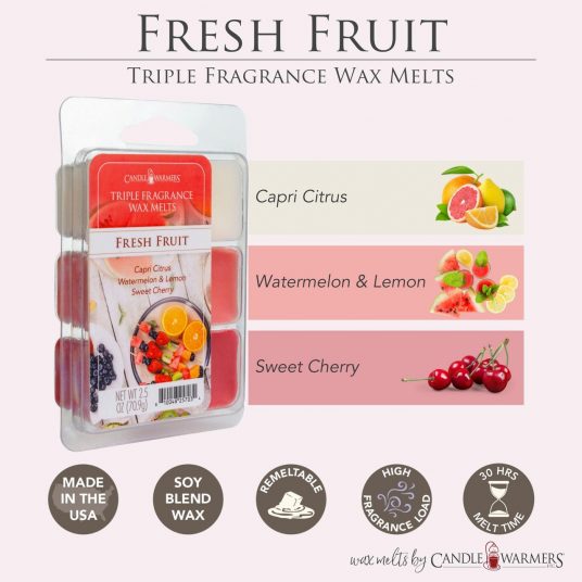 Fresh Fruit Triple Fragrance Wax Melts - 2.5oz.