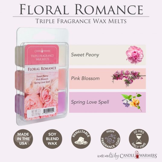 Floral Romance Triple Fragrance Wax Melts - 2.5oz.