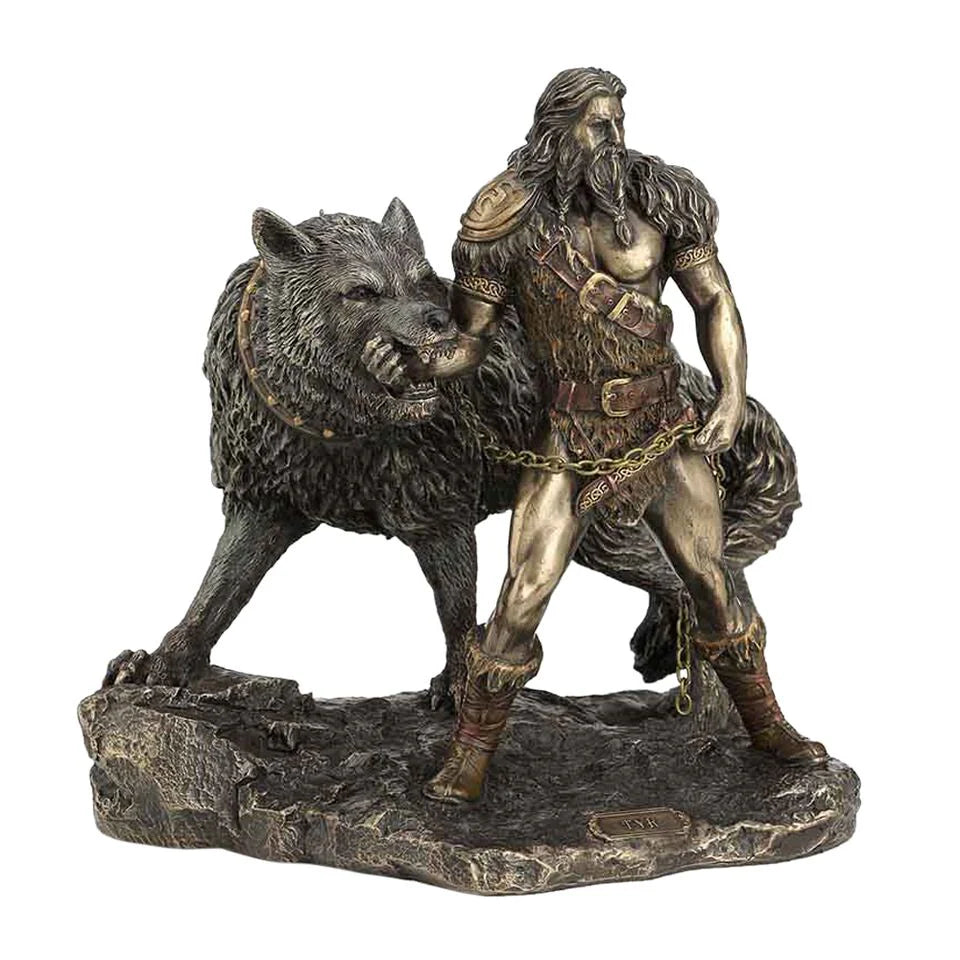 Tyr and the Binding of Fenrir Statue