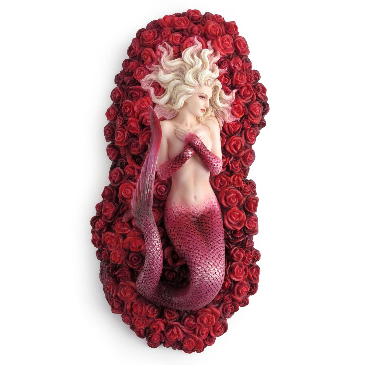 Sea of Rose Selina Fenech Polystone Mermaid Statue