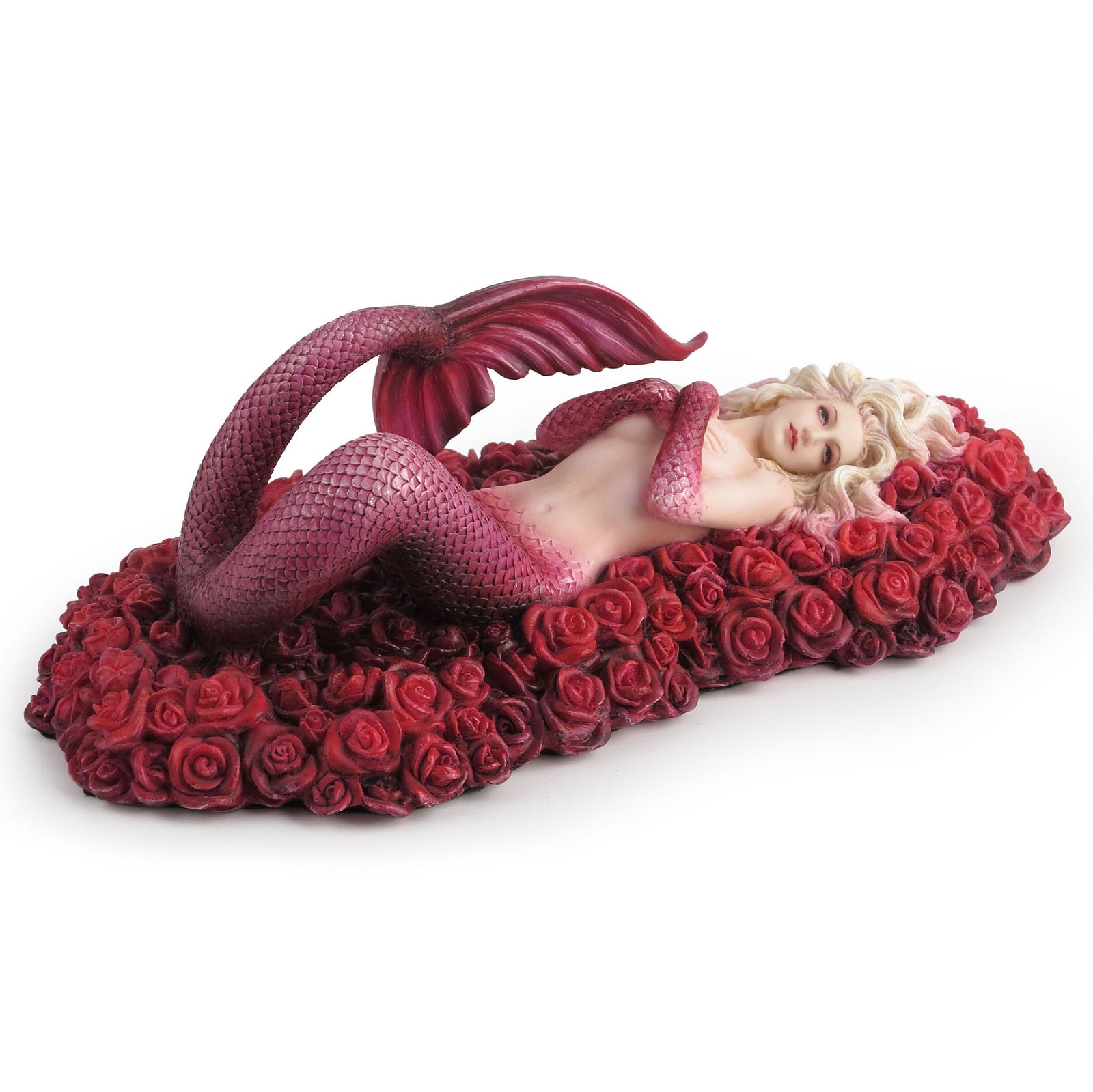 Sea of Rose Selina Fenech Polystone Mermaid Statue