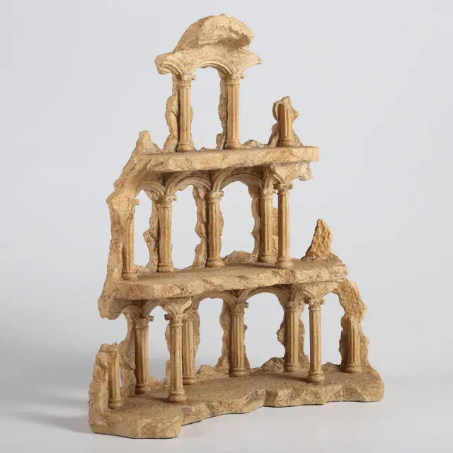 Greek Pantheon Display Stand – Showcase 12 Olympian Gods | Polystone Classical Temple-Inspired Decor