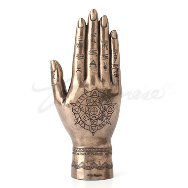 Hamsa Hand of Fatima Decorative Statue with Symbols
