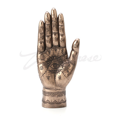 Hamsa Hand of Fatima Decorative Statue with Symbols