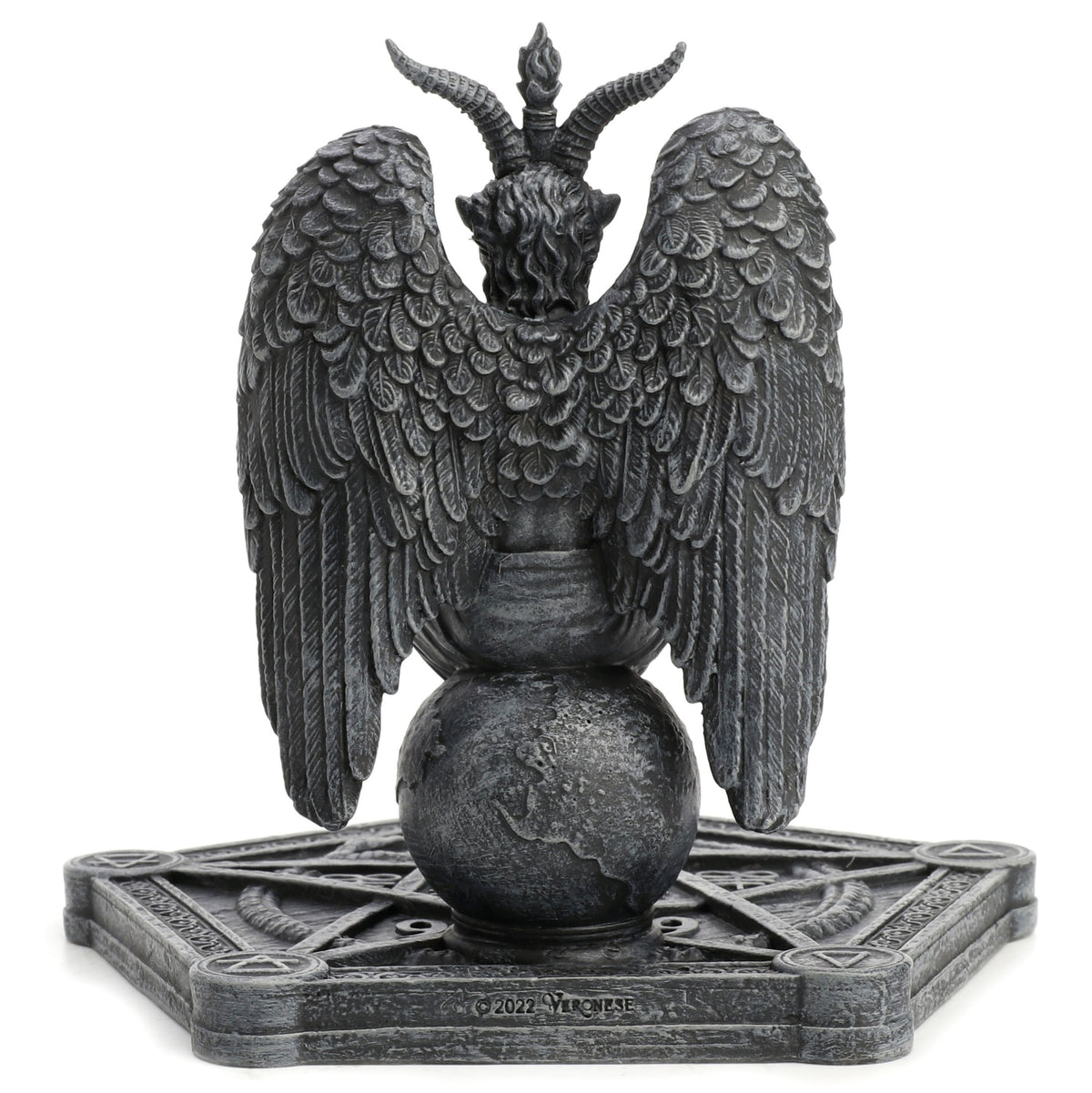 Baphomet Incense Stick Burner with Pentagram Base – Gothic Witchy Decor Altar Holder Spiritual Tool