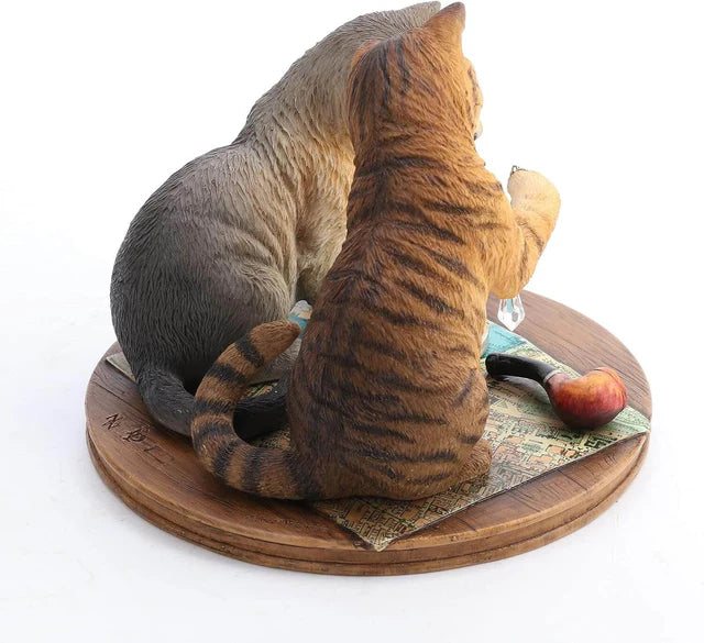 🔍🐾 Purrlock Holmes Cat Statue by Lisa Parker | Sherlock Cat Decor for Mystery Lovers
