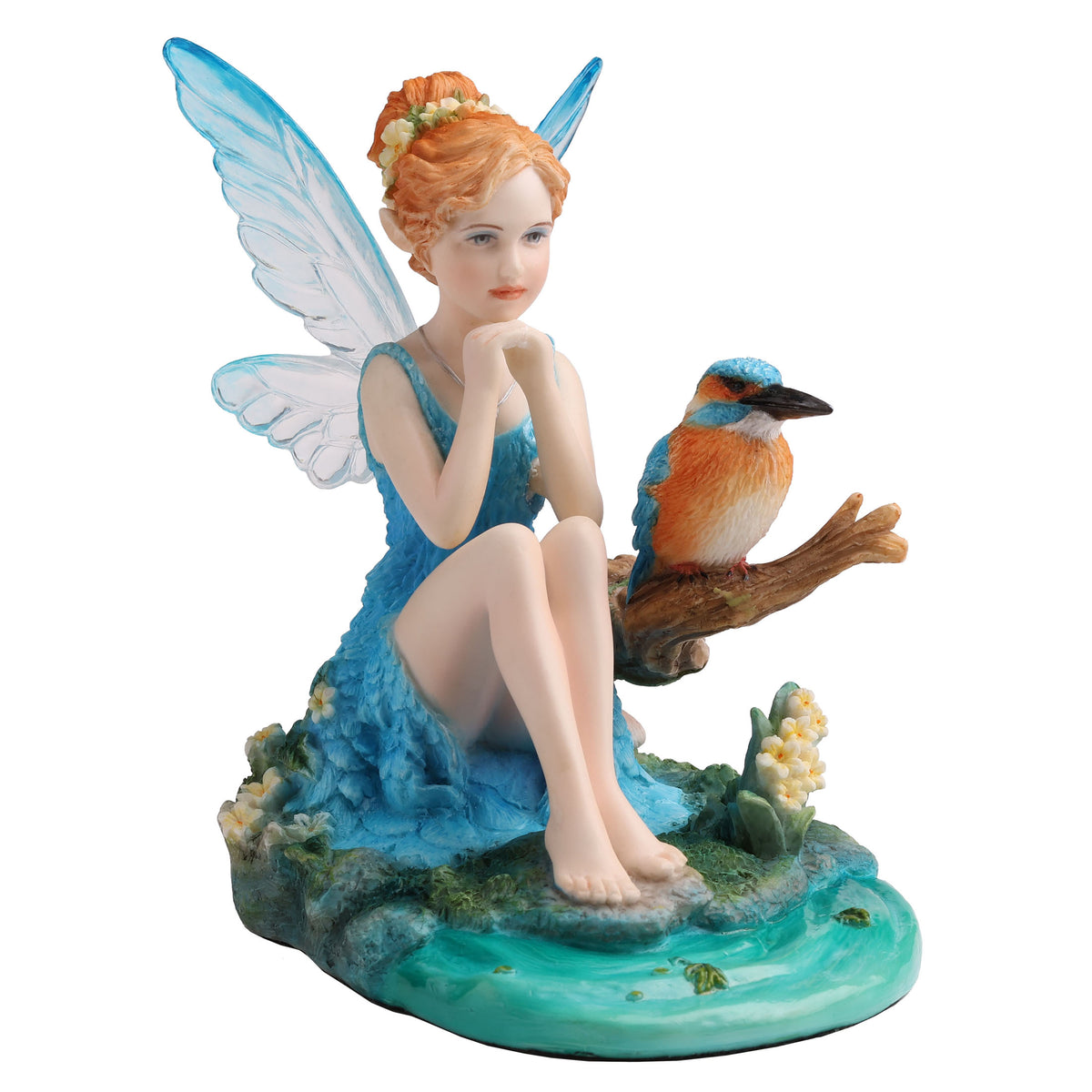 Kingfisher and the Turquoise Fairy Statue