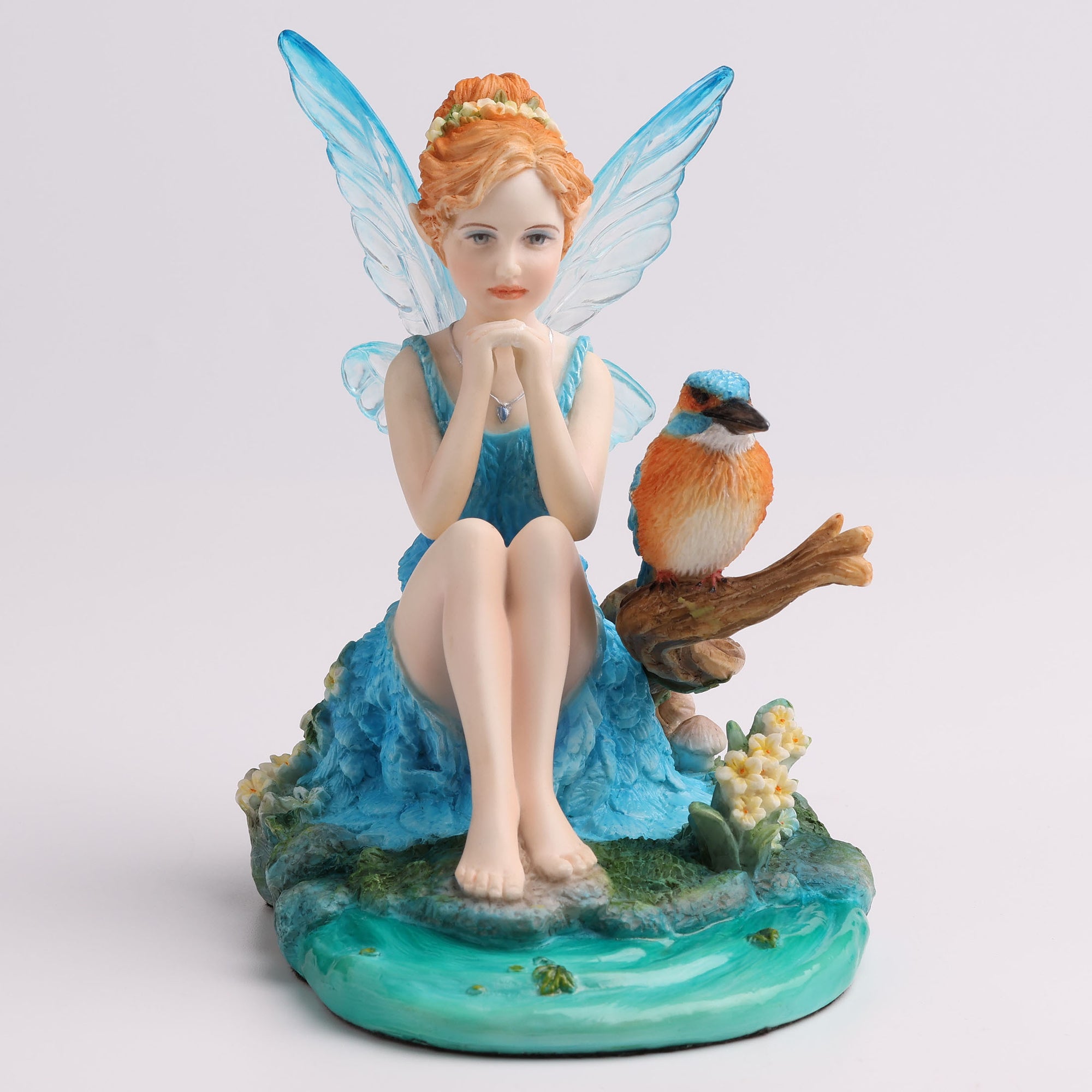 Kingfisher and the Turquoise Fairy Statue