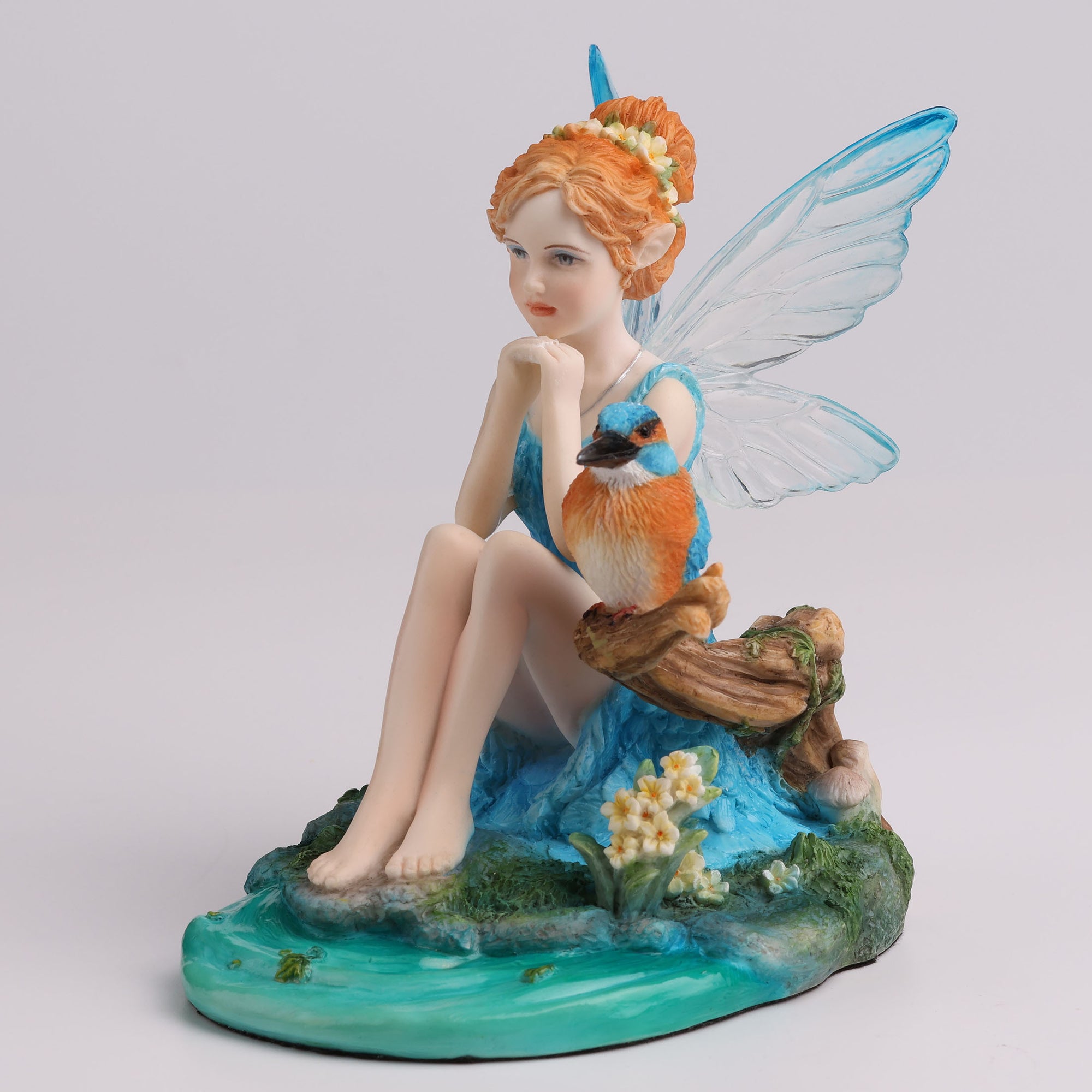 Kingfisher and the Turquoise Fairy Statue