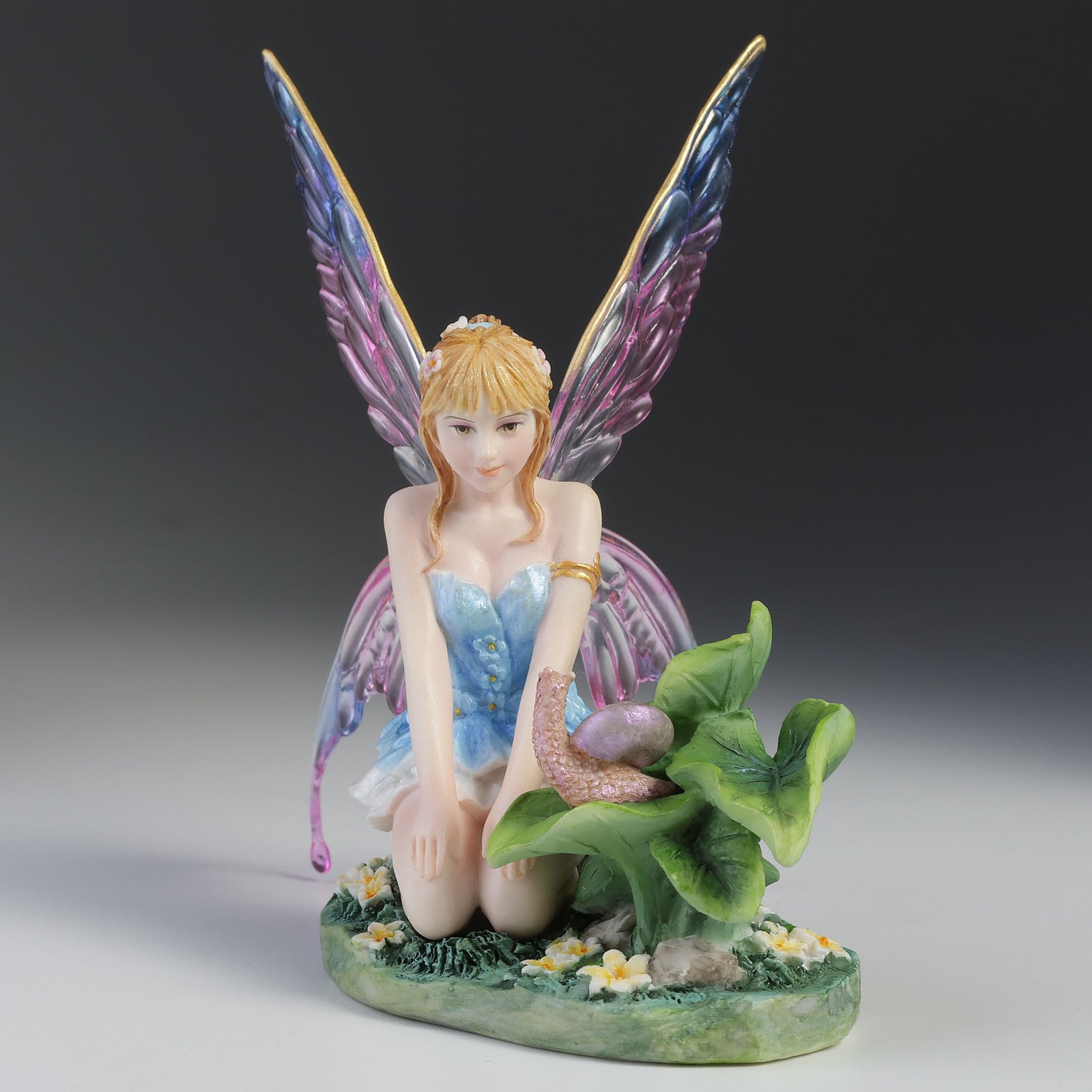 Cerulean Blue Fairy And Snail